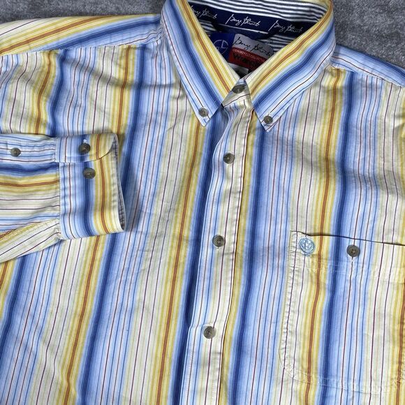 George‎ Strait Wrangler Shirt Men's XXL 2XL Striped Long Sleeve Button Up Cowboy - Picture 1 of 8